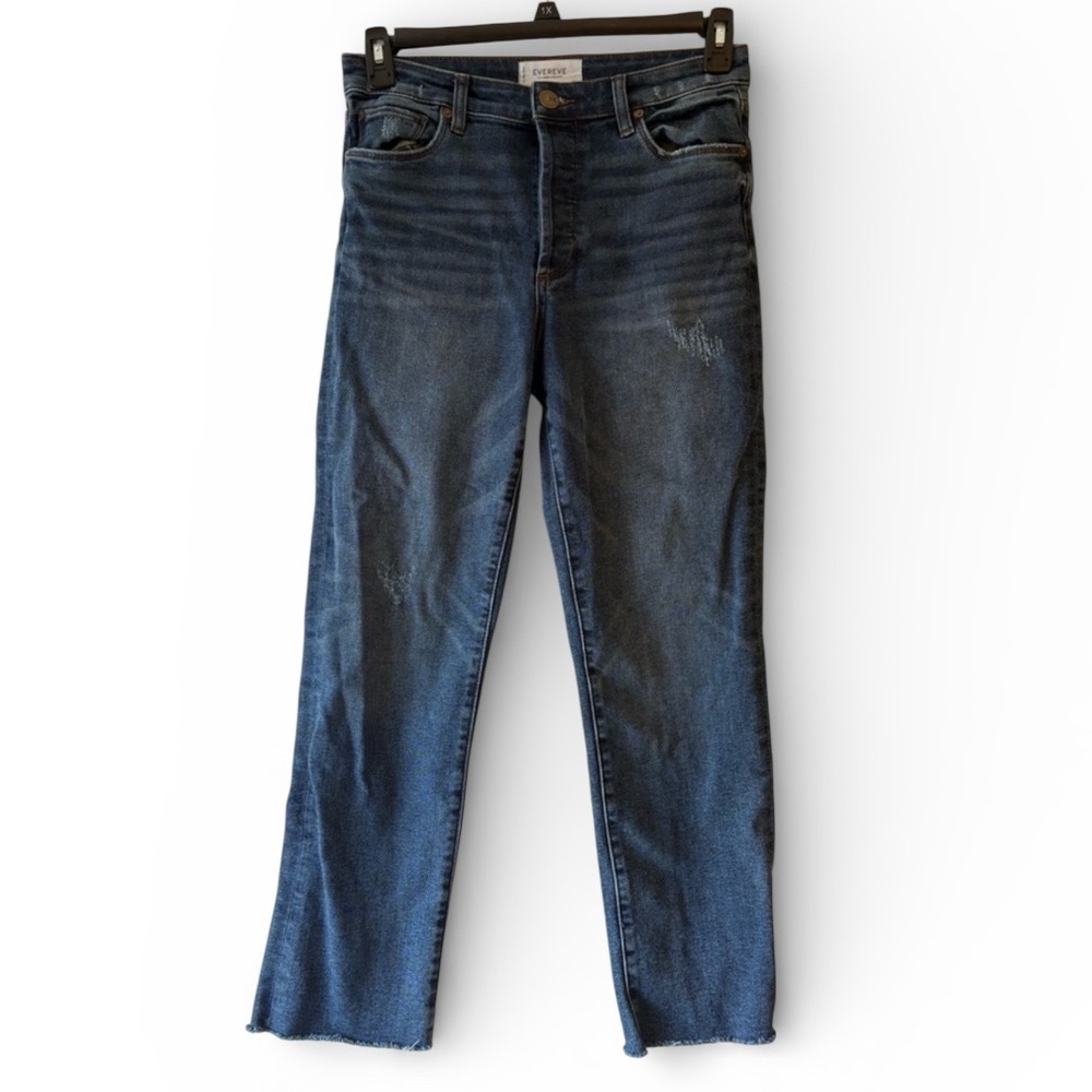 Evereve The Ever Straight Jeans Women’s 28 High Rise Dark Wash Straight Leg